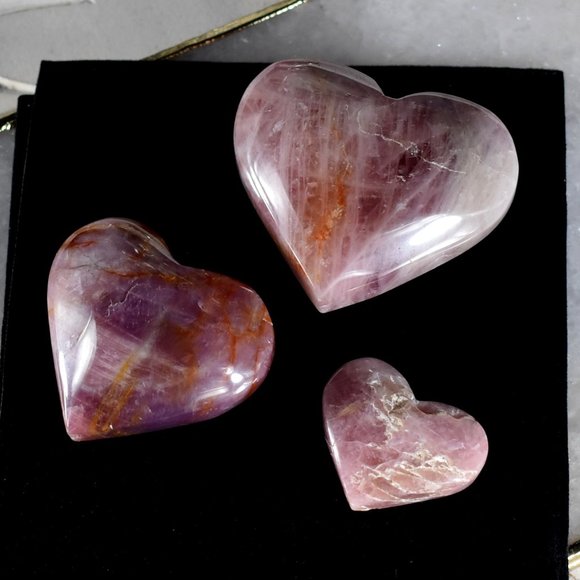Heart, Crystals, Gemstone, Wiccan, Metaphysical Other - Pink Amethyst Puff Heart